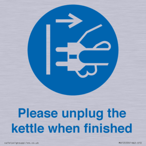 Please unplug the kettle when finished